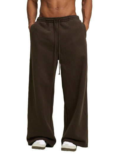 Fleece Drawstring Straight-Leg Sweatpants