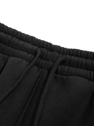 Fleece Drawstring Straight-Leg Sweatpants